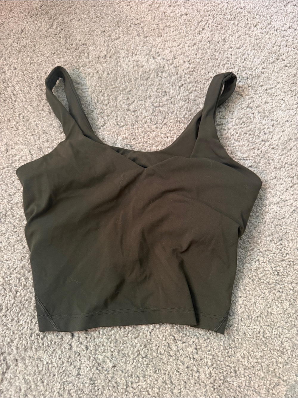 lululemon athletica Olive Green Cropped Tank
